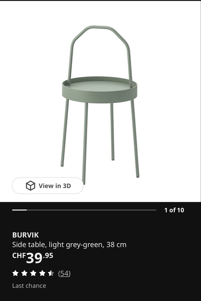 Ikea Comodini: 2 side tables IKEA BURVIK green – Usato da Egg b. Zürich venduto da jen_hm7m 2