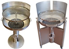 Feuerschale-Grills mit Grillhöhe stufenlos verstellbar