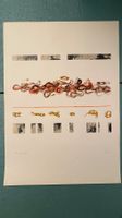 Aquarell Collage Ausschnitte unleserlich verm. Hug 1975