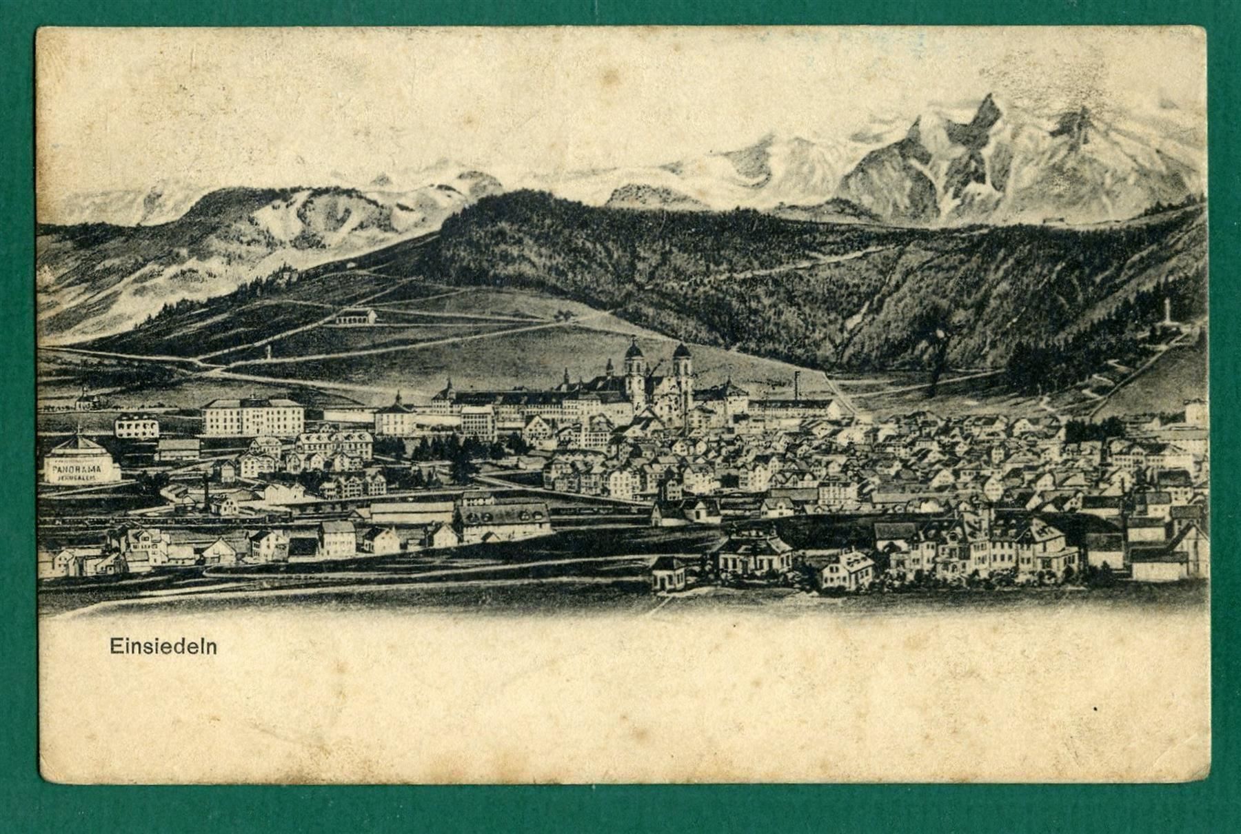 Cartoline postali: Einsiedeln, gelaufen, 1906 – Usato da Sargans venduto da Hausi1951