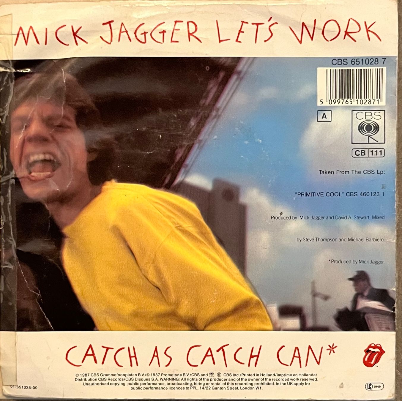 Vinyles: MICK JAGGER - LET’S WORK – D'occasion à Bussigny par vinyl-pas-cher 1
