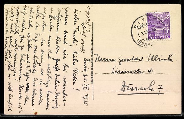 Cartes postales: AK Bivio, Totalansicht im Winter – D'occasion à Berlin par bartko-reher 1