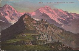 Mönch und Jungfrau vor Mänlichen aus gesehen  1912