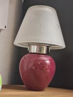 Teekerzen Lampe aus massivem Stein, Glasschirm H 18 cm