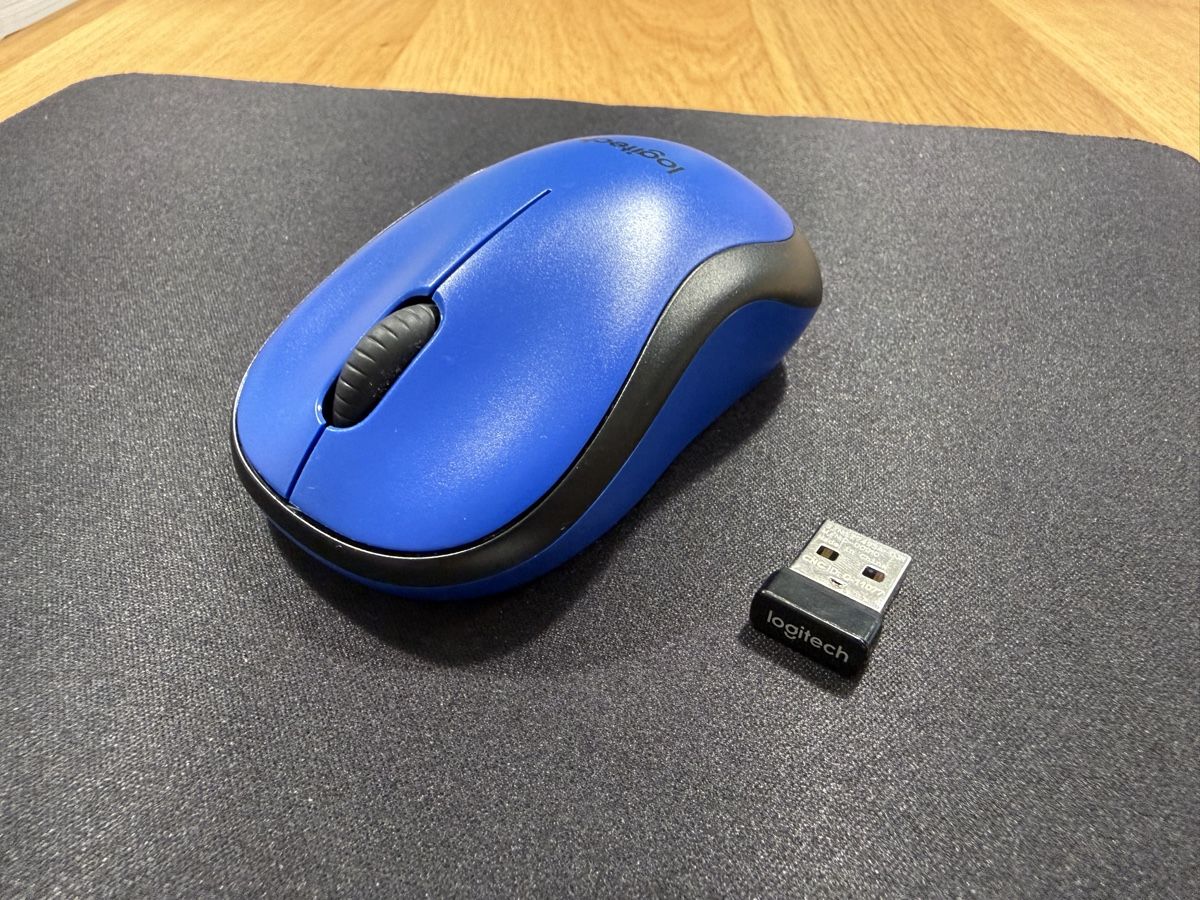 Logitech Maus: Logitech M185 Maus blau + Wireless Adapter & Corsair Mauspad – Gebraucht aus Wallisellen von FabianB 1