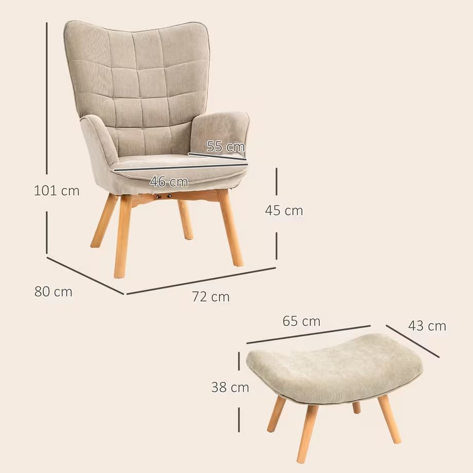 Sessel: Ohrensessel Sessel Homcom – Neu (gemäss Beschreibung) aus Zollikofen von olivgallen 2