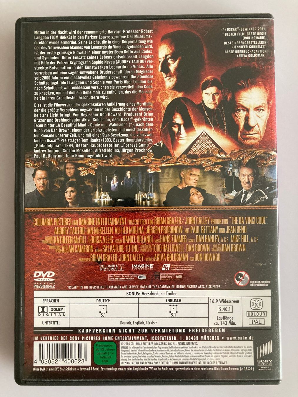 Tutti i DVDs: DVD - The Da Vinci Code - Sakrileg - Tom Hanks ! – Usato da Chur venduto da Hermes421 1