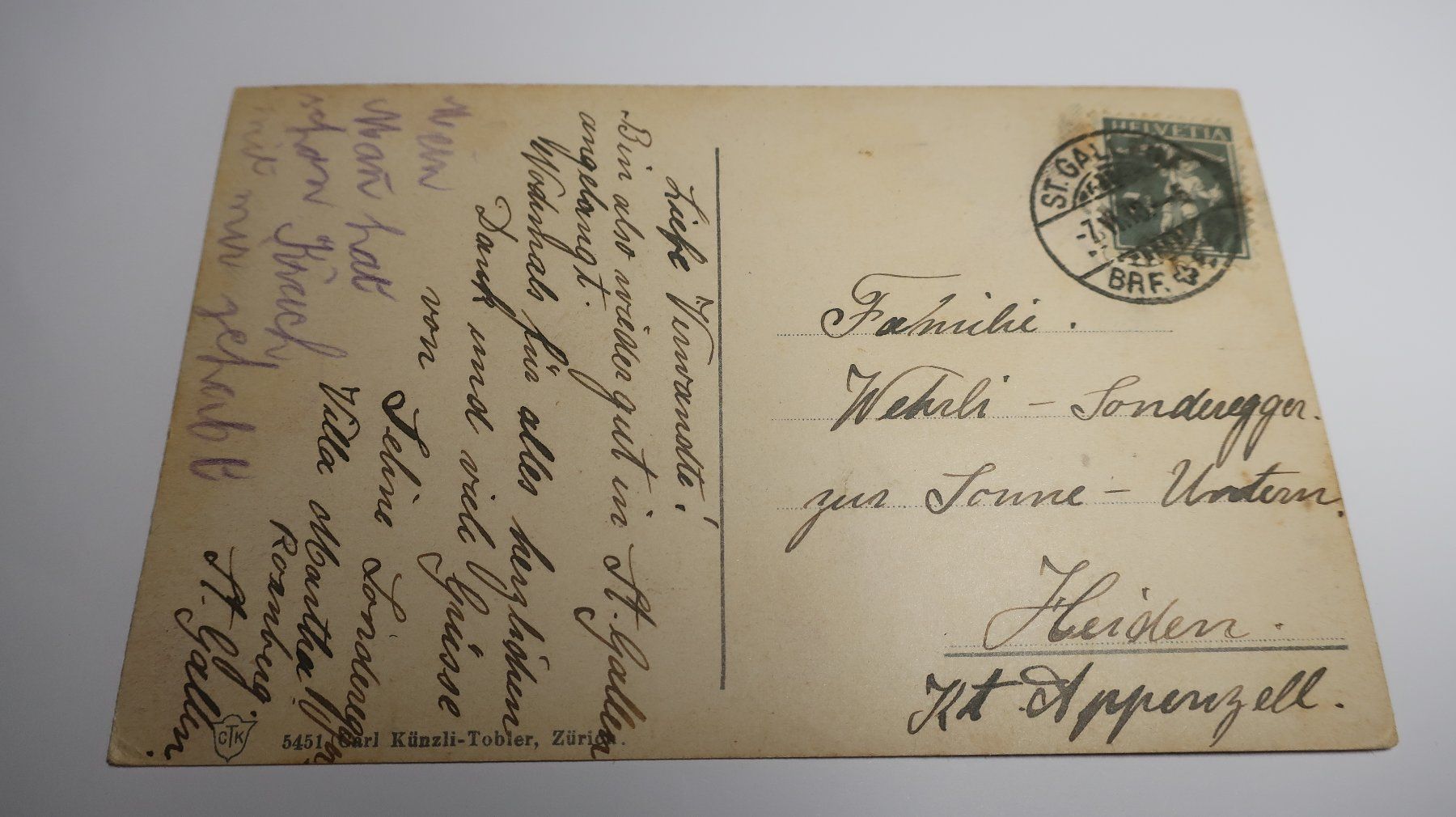 Ansichtskarten: St. Gallen – Gebraucht aus Cormoret von Pascalll2001 3