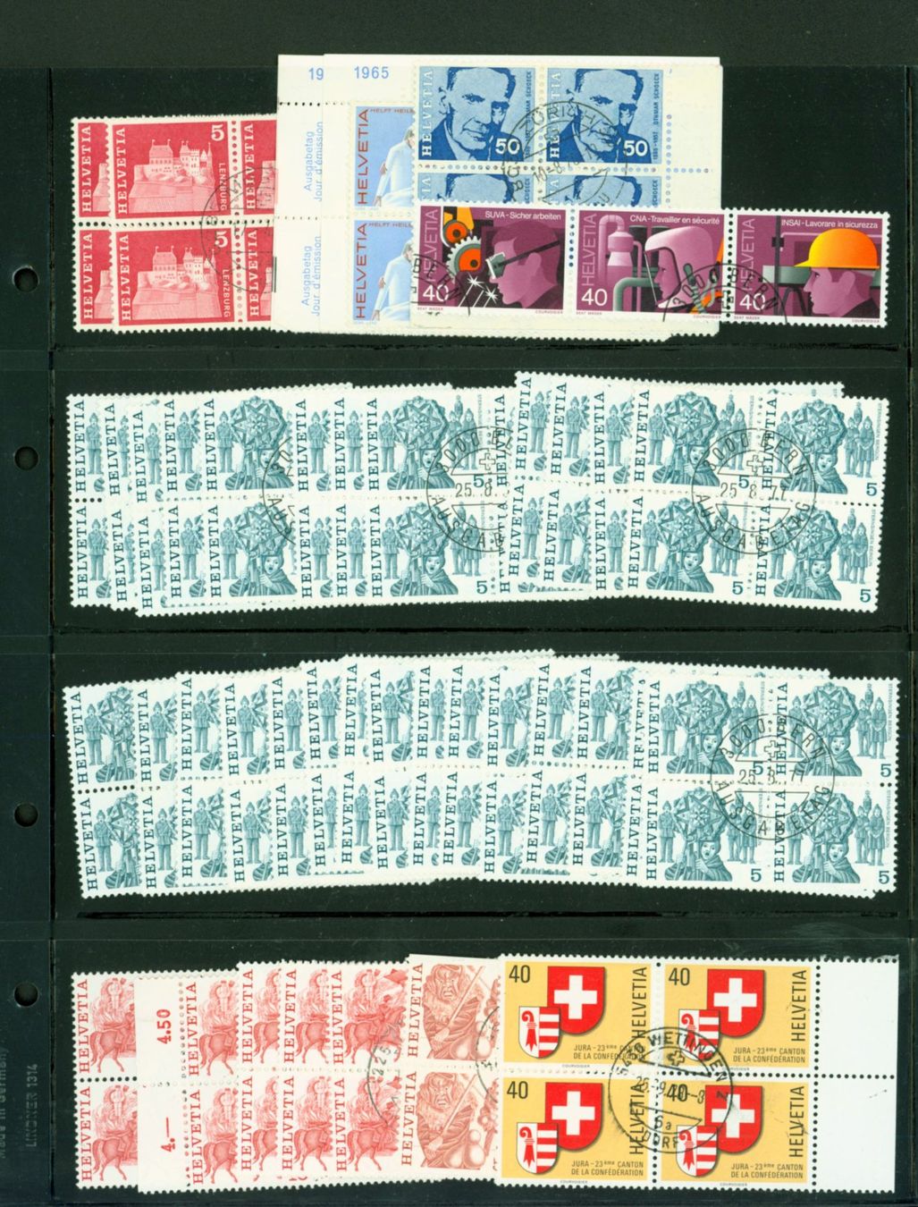 Tutti i francobolli: CH Viererblocks auf 6 Seiten (C202) – Usato da Seuzach venduto da Harri19 3