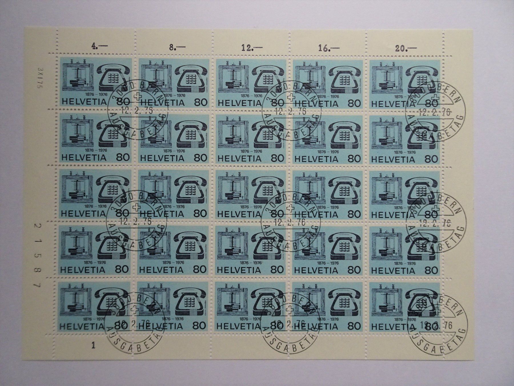 Tous les timbres: 1976 – Neuf (Voir description) à Aadorf par Chnorli-Furz