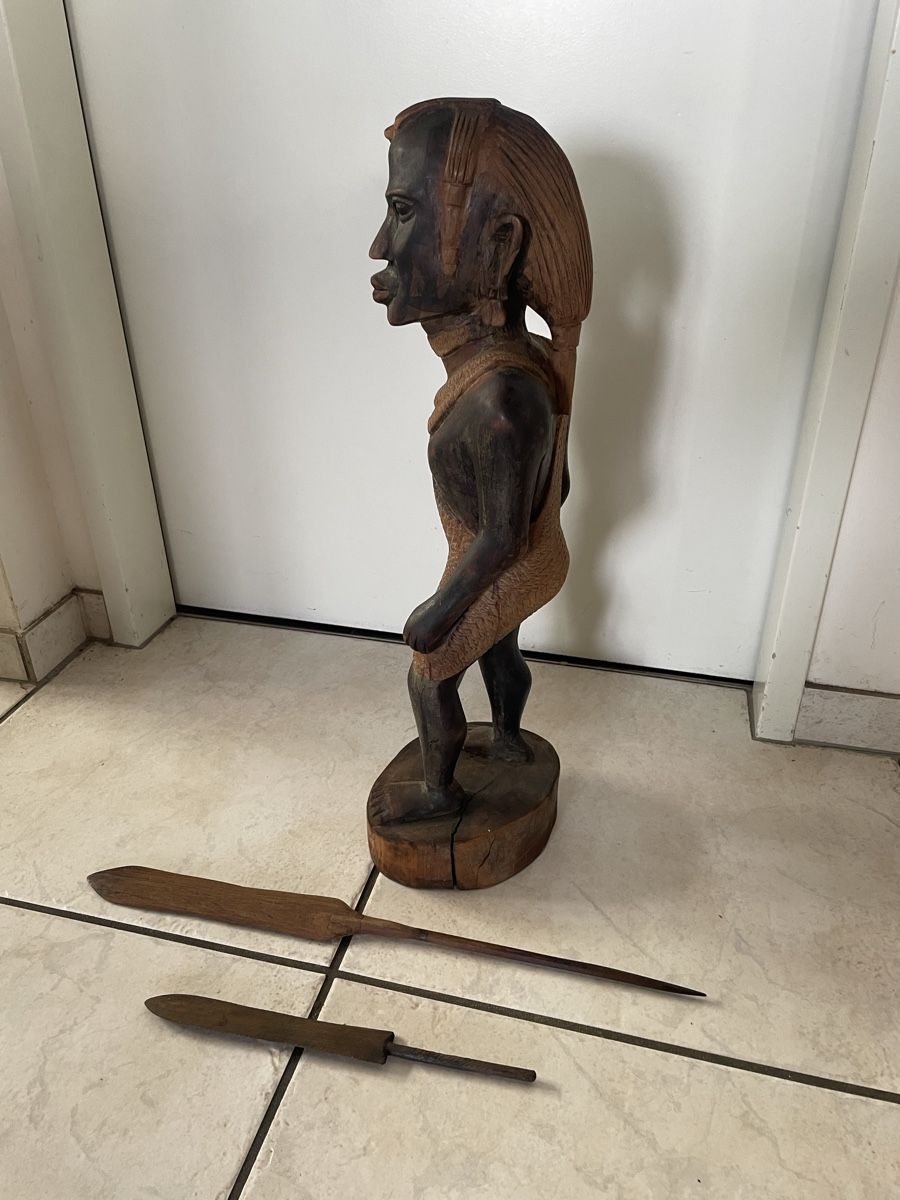 Skulpturen & Statuen: Art Africain Statue Ancienne Guerrier Africain Massai Bois – Gebraucht aus Vallamand von Bricbracbroc82 5