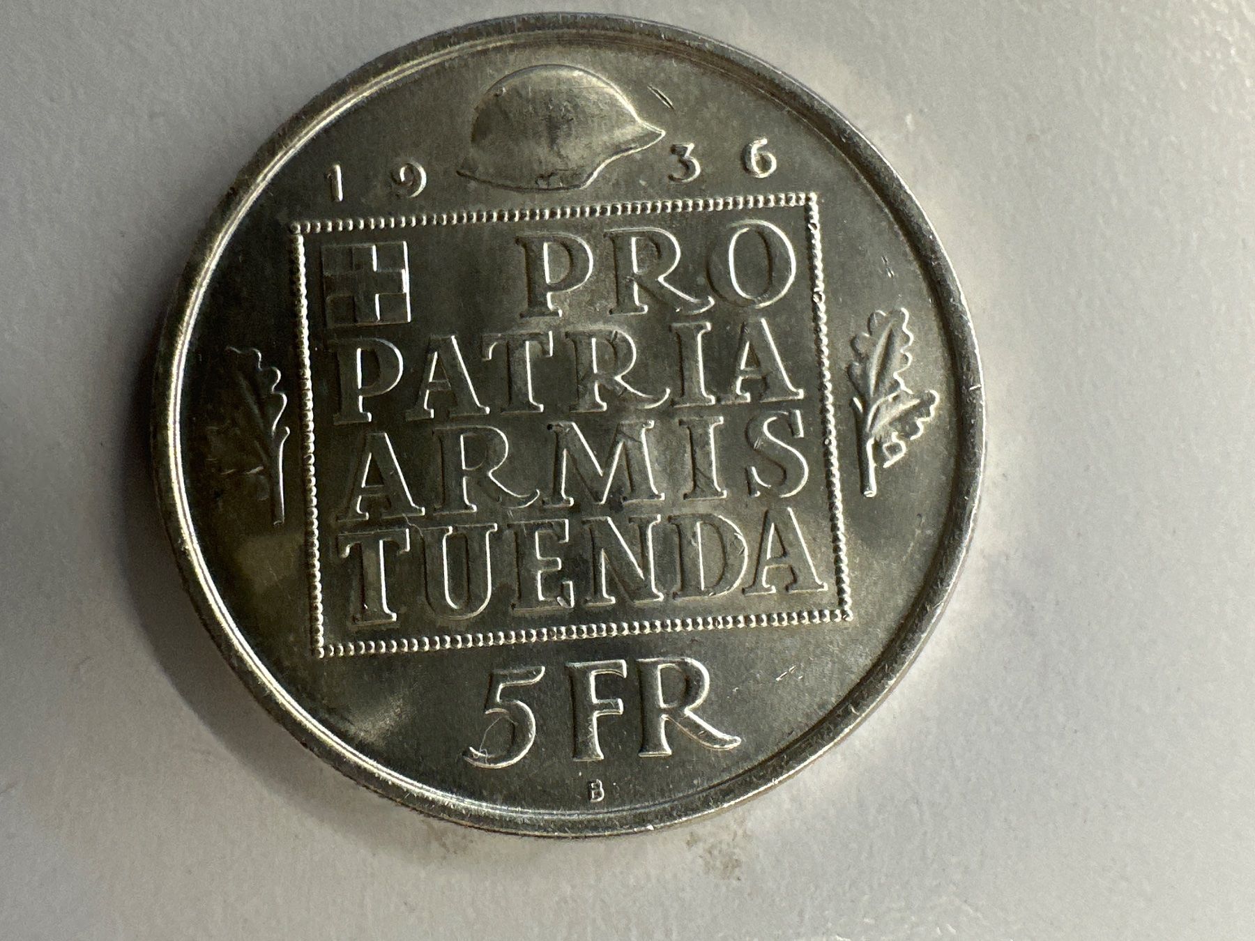 Alle Münzen: 5 Fr. Silber Schweiz Wehranleihe 1936 – Gebraucht aus Herisau von herau 1