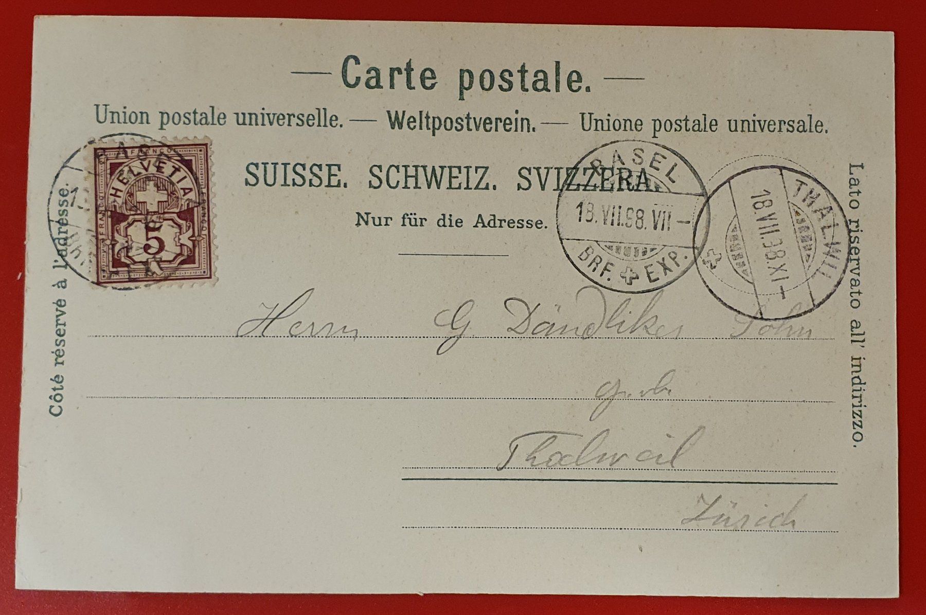Cartoline postali: Gruss aus Basel 1898 – Usato da Kreuzlingen venduto da Rschweiz1 1