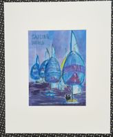 Gemälde, Sailing World, signiert do M (ID b4641)