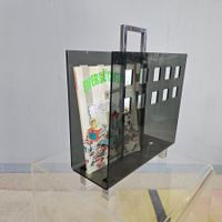 Vintage 1990 Acrylic Magazin Rack. Zeitungsständer Plexiglas