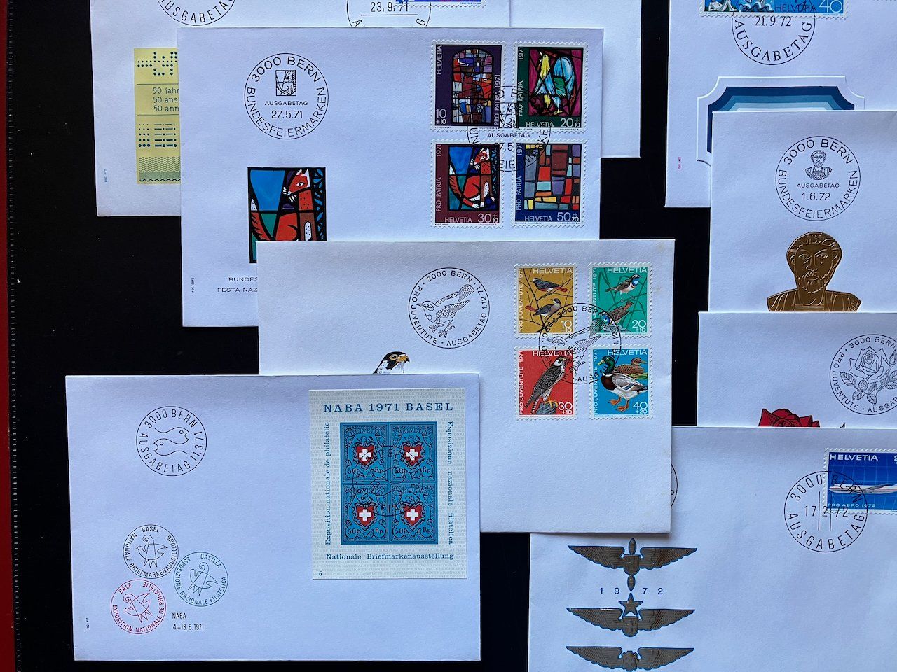 Alle Briefmarken: FDC Schweiz 1971-73 komplett – Gebraucht aus Nesslau von zueri6 2