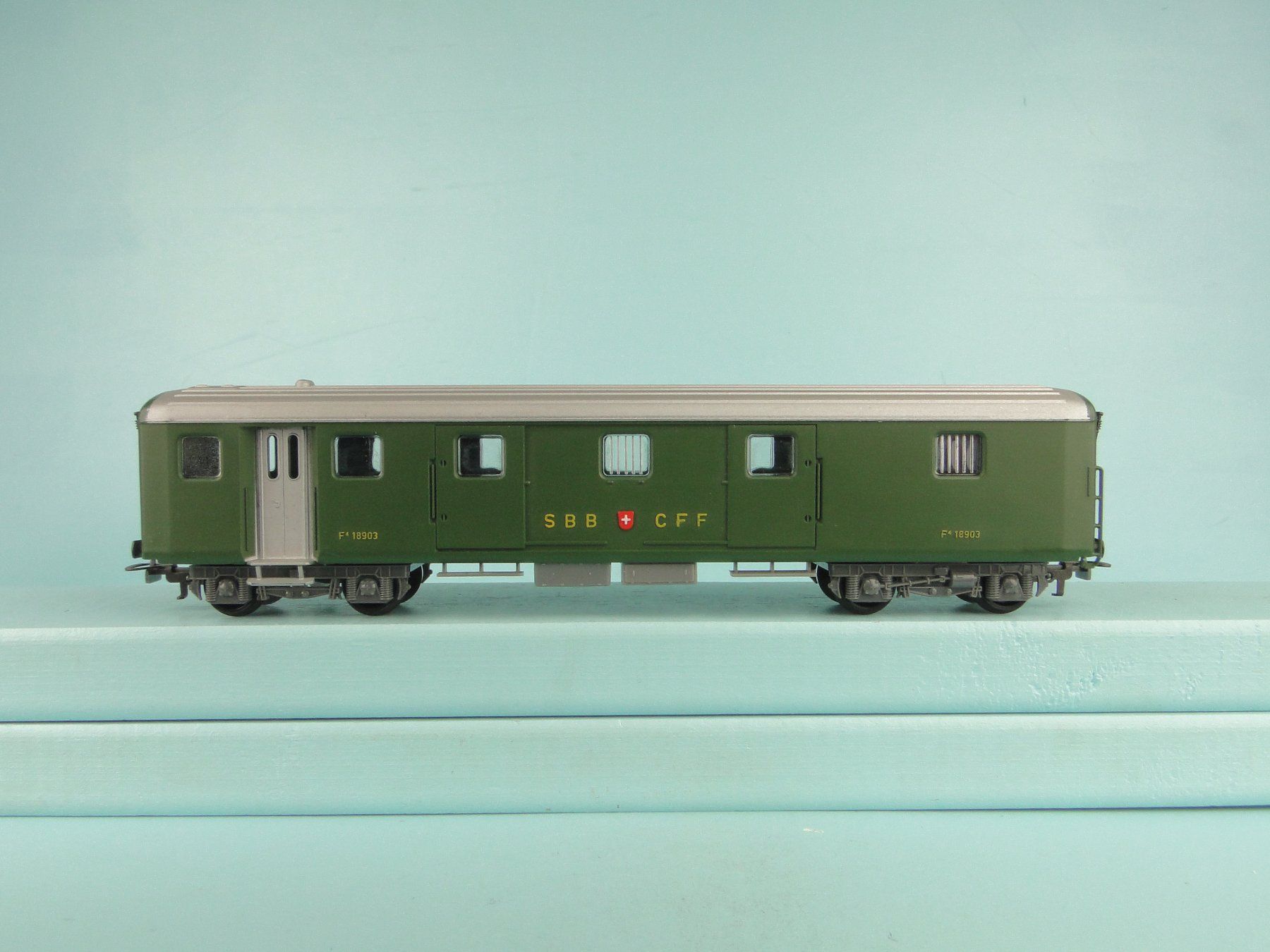 Kleinbahn Modellini di ferrovie: Kleinbahn 382 SBB Gepäckwagen – Usato da Bülach venduto da cann11 3