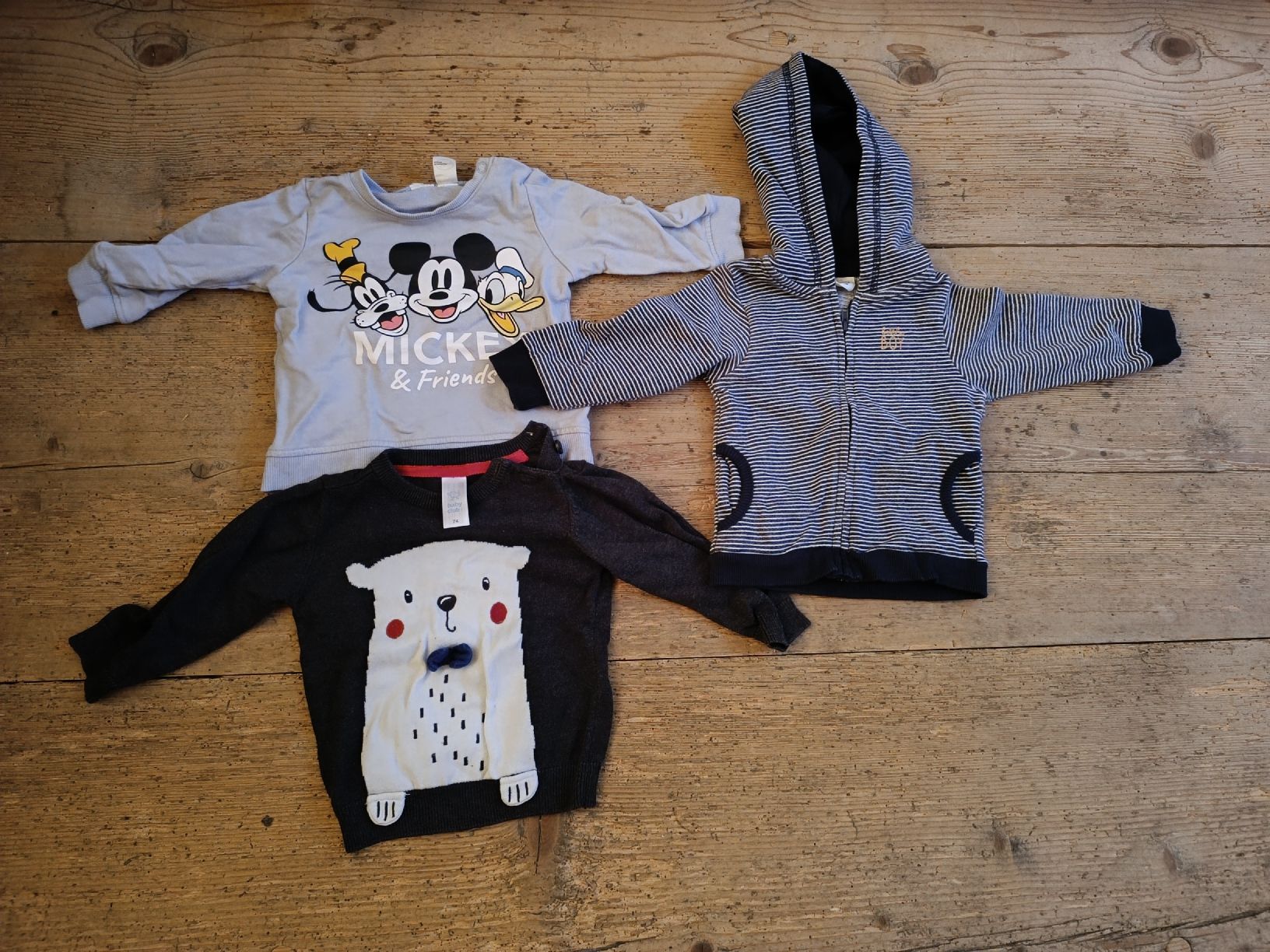 Lotti & Set di vestiti: Pullover Oberteil Set 74 Smiley C&A Baby – Usato da Malans GR venduto da maassl