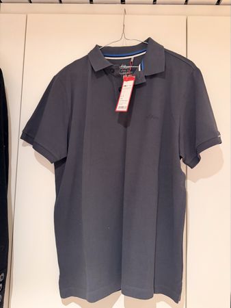 S Oliver Herren Poloshirt Neu Grau Grösse M (2023)