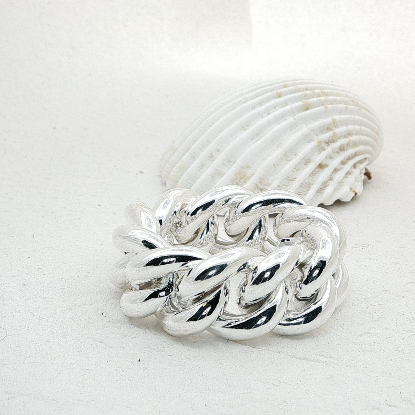 Olga Ribler Anelli: Statement Ketten Ring flexibel Grösse 68 - 70 – Nuovo (secondo la descrizione) da Luzern venduto da Schmuckoutlet 1