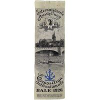 Schweiz Basel Festabzeichen Stoff 1926 Bundesfeier