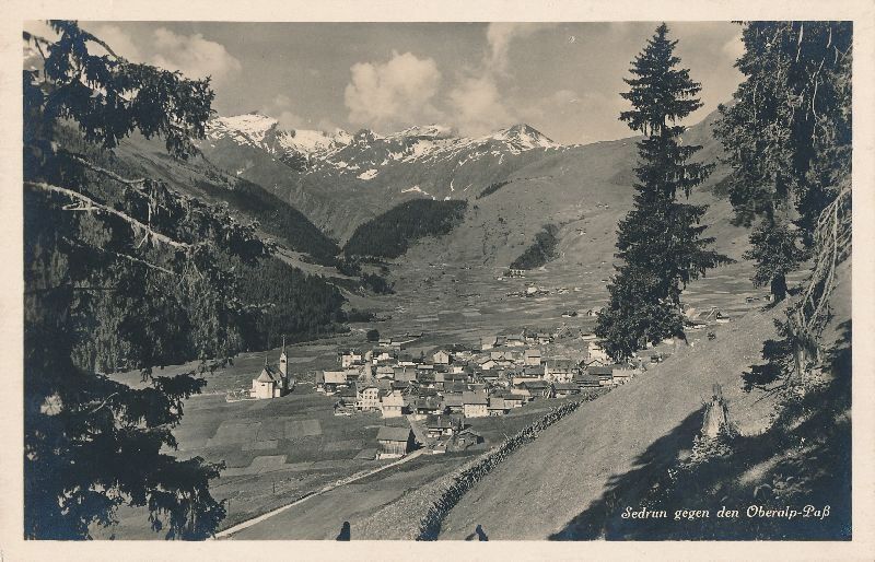 Cartoline postali: Sedrun Fotoansicht + c1940 – Usato da Emmenbrücke venduto da teestube