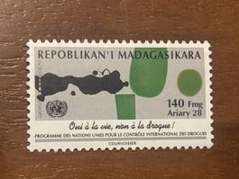 Madagaskar Marke 1996 140 Fmg UN Drogenkontrolle