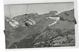 22.3.1955 Braunwald alter offener Sessellift mit Tödikette