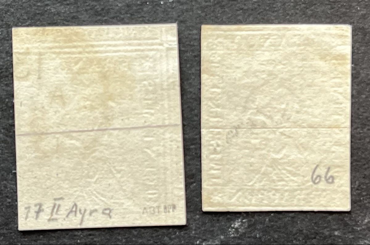 Alle Briefmarken: 2x Strubel 26C Oblitérés Cat. 280.-  – Gebraucht aus Sottens von thigroux 1
