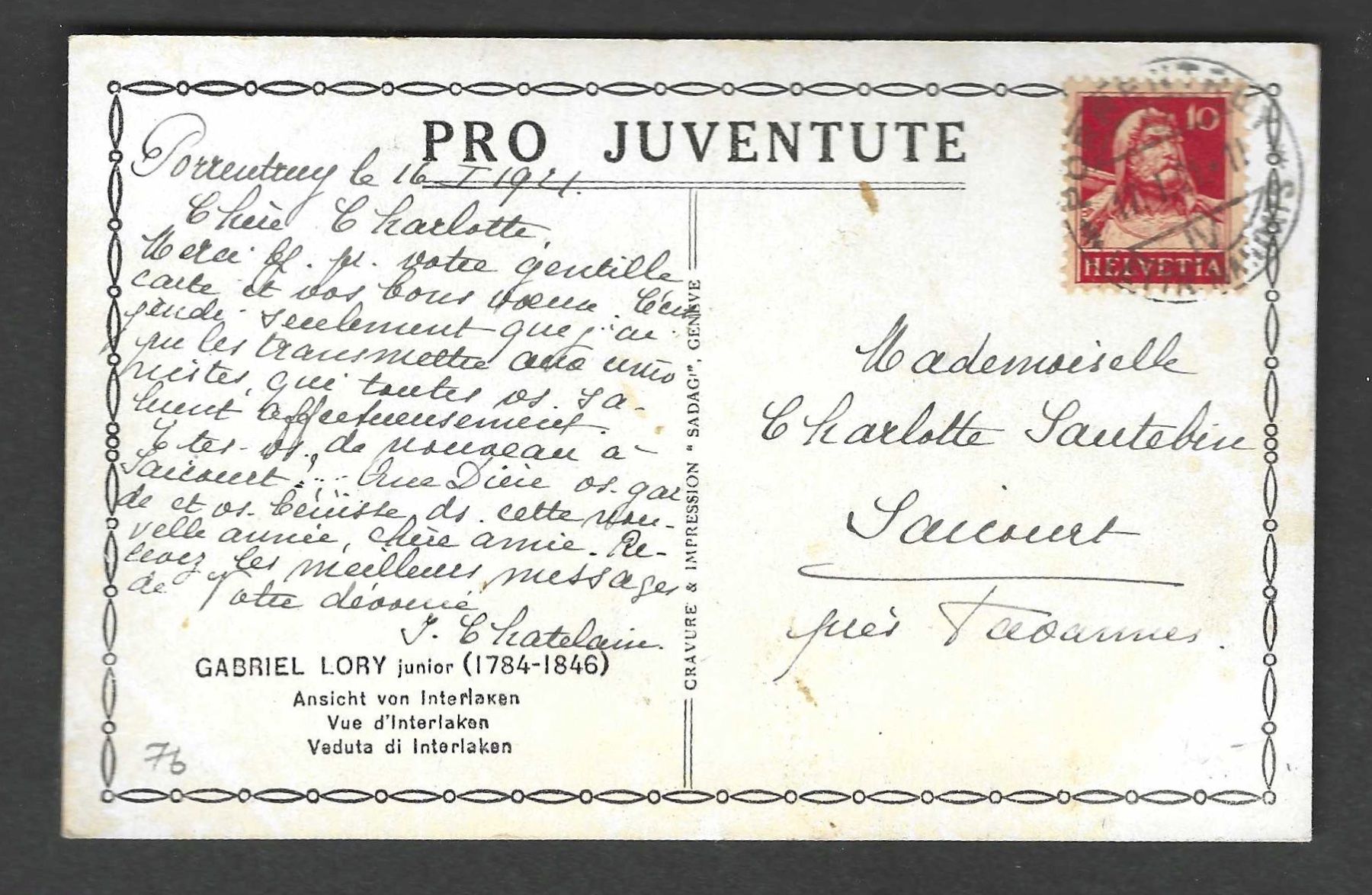 Cartoline: 1 Karte Pro Juventute – Nuovo (secondo la descrizione) da Koblenz venduto da Markenhimmel