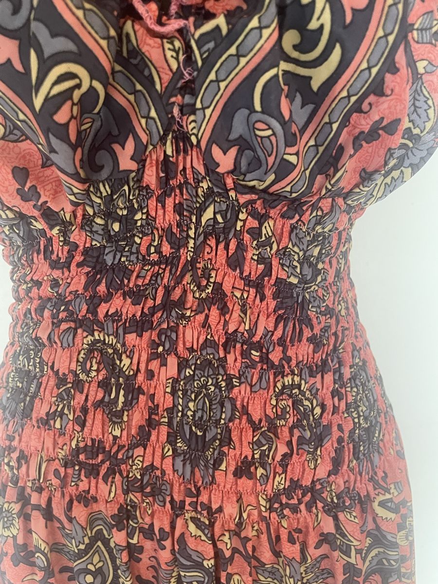 Kleider: Sehr langes Maxi Stufenkleid aus Kunstseide – Neu (gemäss Beschreibung) aus Sigriswil von ck56 3