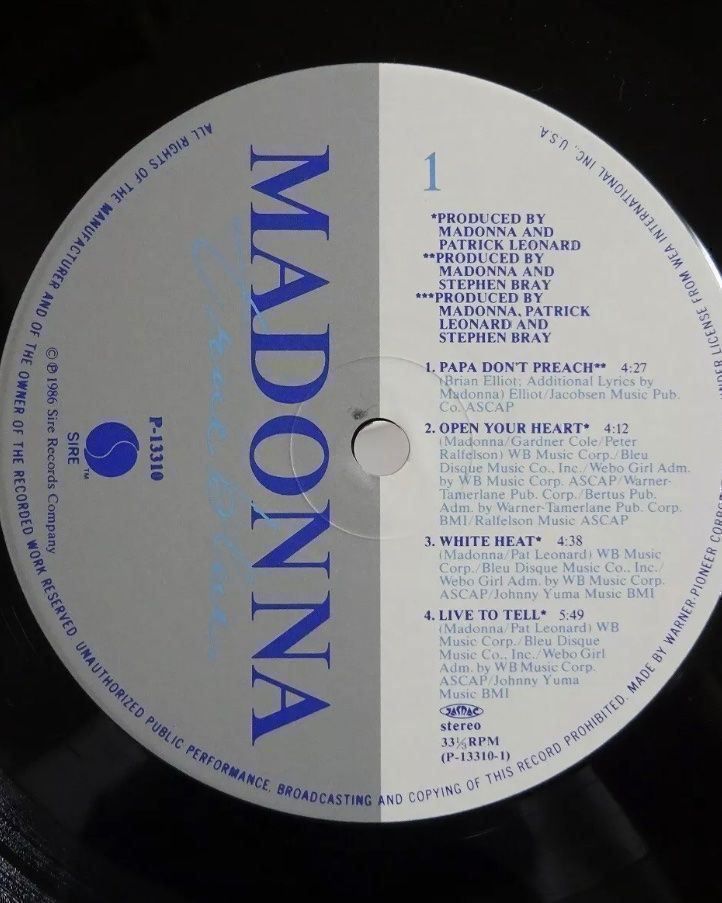 Dischi in vinile: Madonna True Blue Japan  VINYL OBI – Usato da Le Lignon venduto da Aladdin67 2