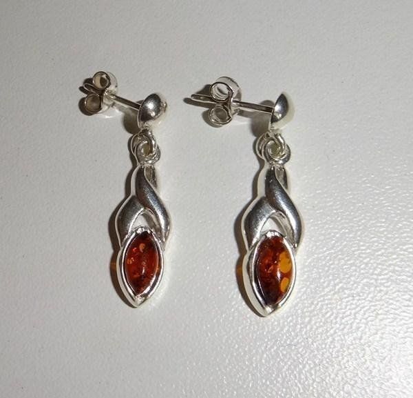 Orecchini pendenti & Orecchini a lobo: Bernstein Ohrstecker 925 Silber  VP 55,- – Nuovo e nell'imballaggio originale da Visp venduto da steinschmuckwelt 2