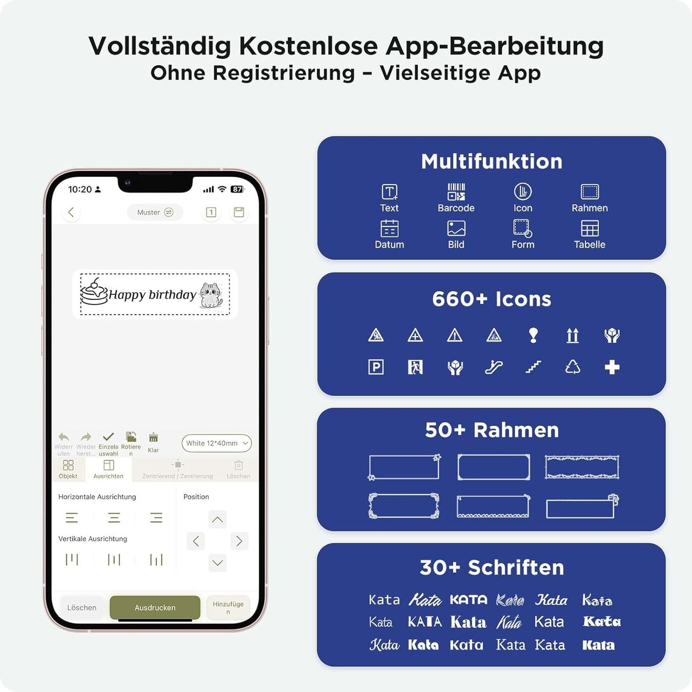 Stampanti: Etikettendrucker QWERTZ Bluetooth USB-C 4 Rollen – Nuovo e nell'imballaggio originale da Suhr venduto da SchnapperCH 6