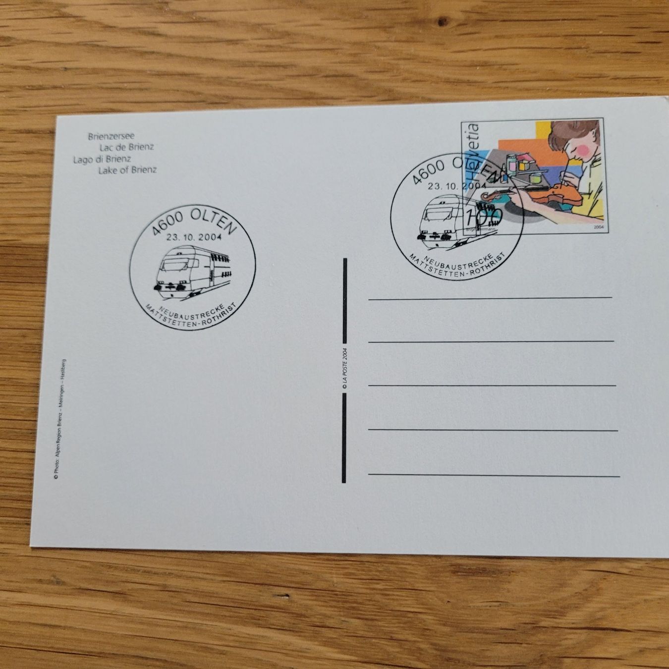 Cartoline postali: GS Karte Olten 2004 – Usato da Biel/Bienne venduto da Destockweb