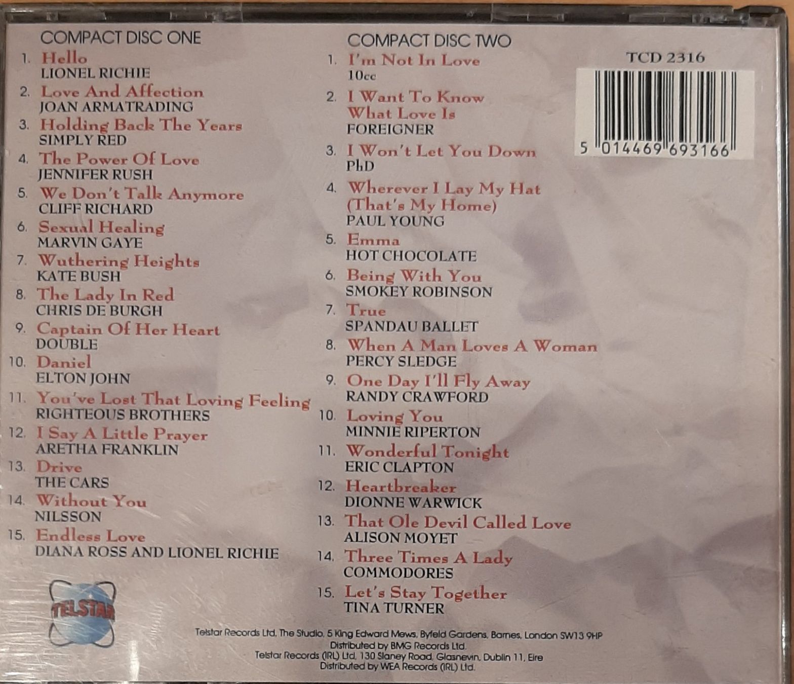 CD: The Greatest Love, 2CD Hit Balladen Compilation Sampler – Usato da Schönenberg TG venduto da breiti12 1