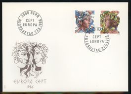 1986, FDC, Europa (Nr. 725–726)