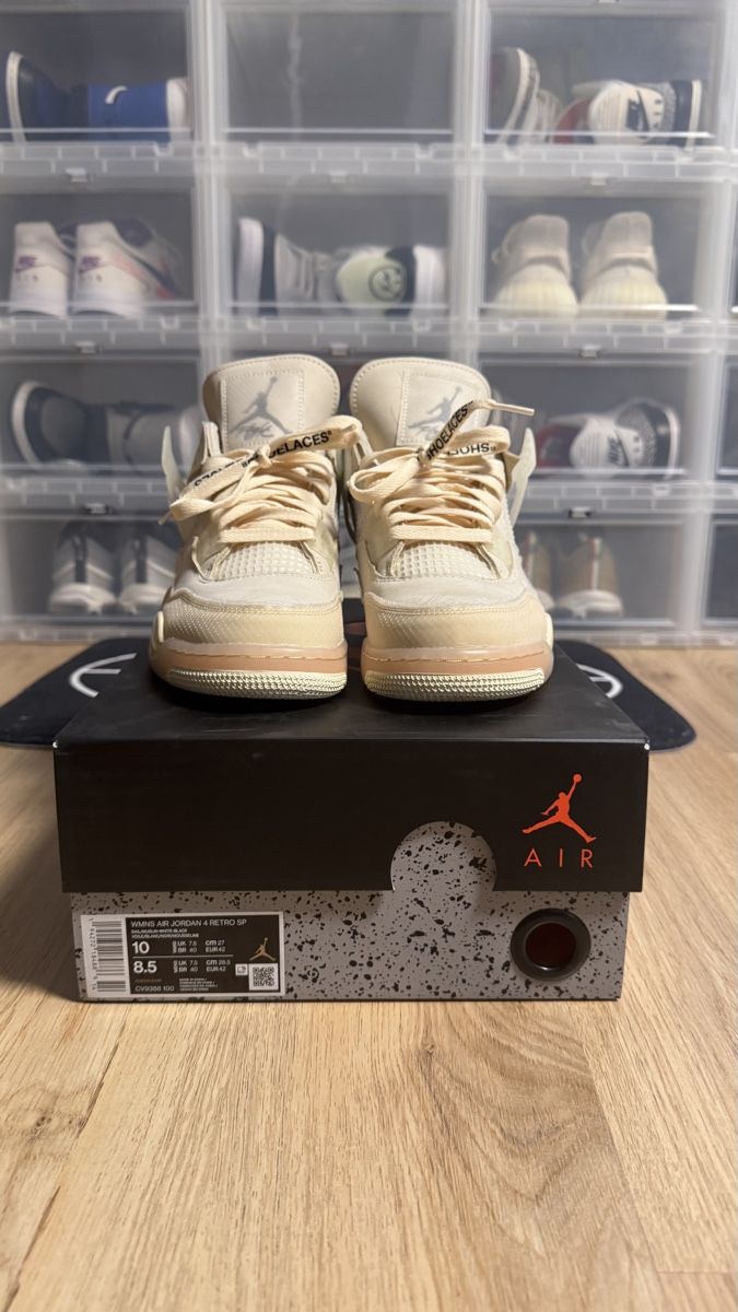 Off-White Herrenschuhe: Jordan 4 x Off-White Sail Grösse 42 – Gebraucht aus Niederurnen von Ducs10