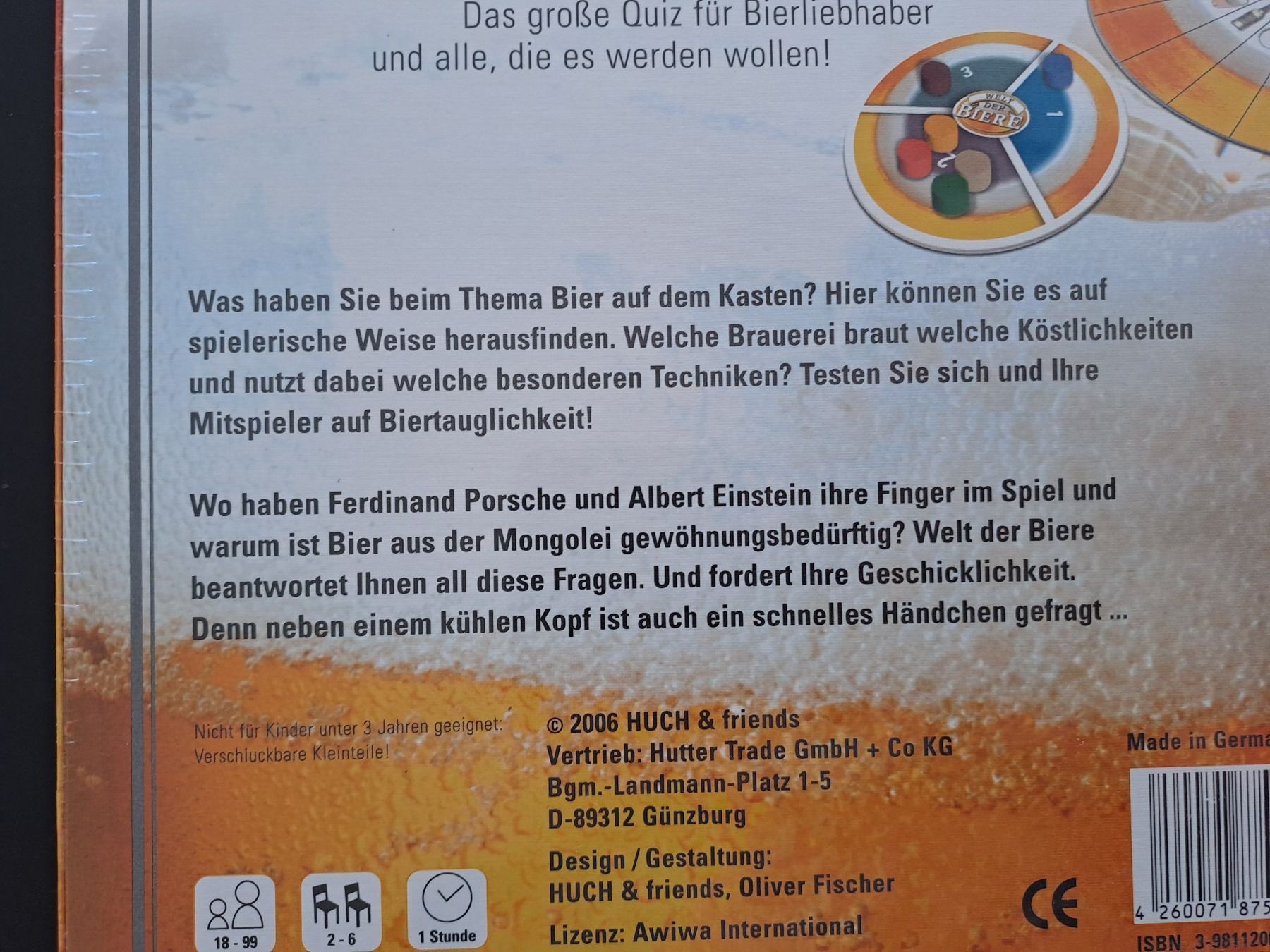Spiele: Gesellschaftsspiel Welt der Biere, NEU – Neu und originalverpackt aus Glashütten von Schwebefisch 3