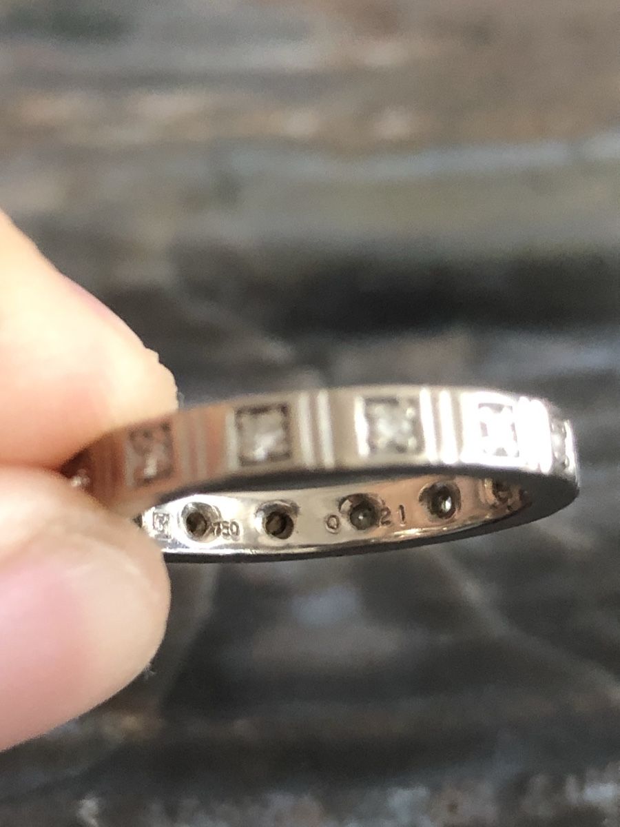 Anelli: Bague rivière or 750 et diamants – Usato da Zürich venduto da malia. 7
