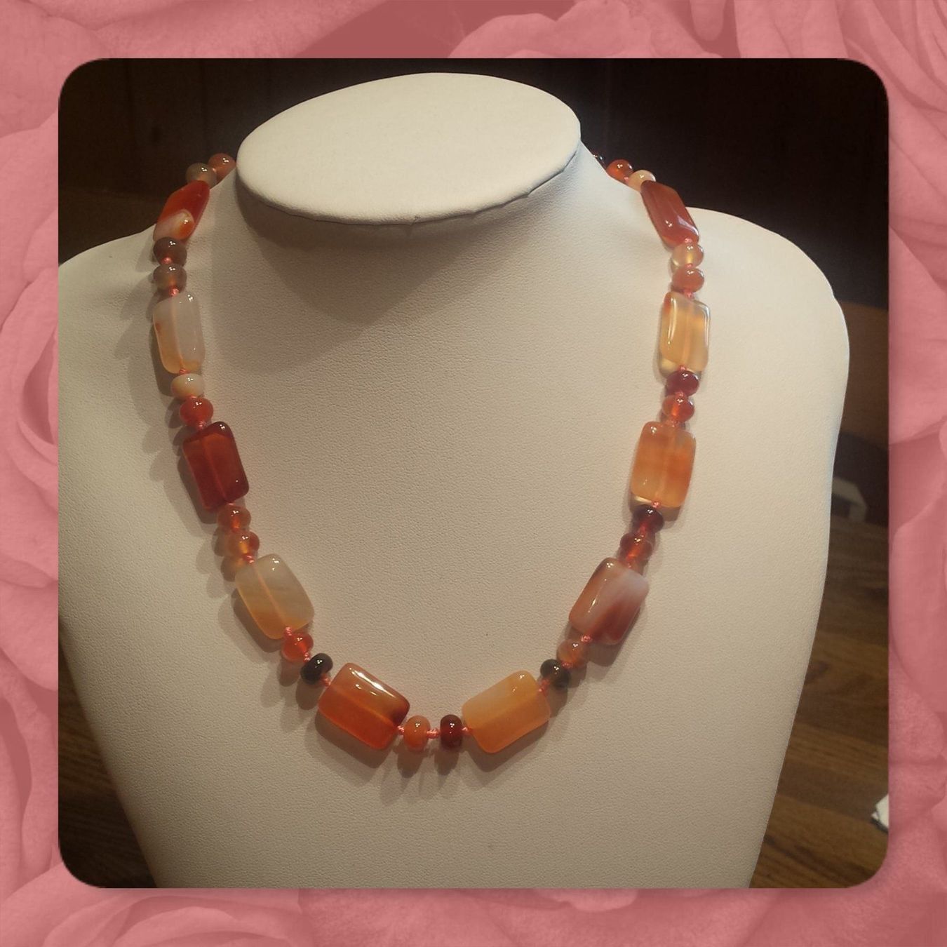 Catenine: NEU: Achatkette Achat Kette Schmuck – Nuovo (secondo la descrizione) da Matten b. Interl venduto da EdelsteineInterlaken