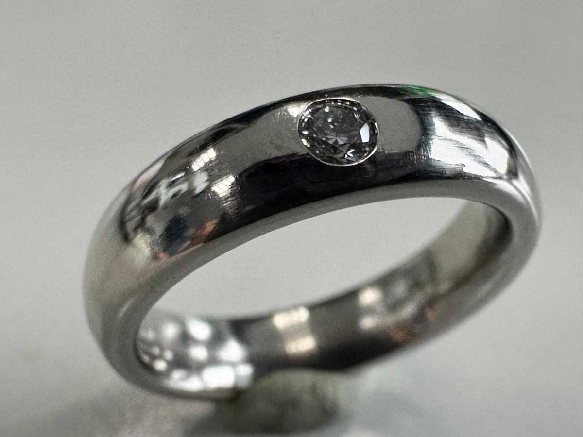 Anelli: Massiver Platinring mit Diamant UNIKATRING – Nuovo e nell'imballaggio originale da Lufingen venduto da Exclusiveshop
