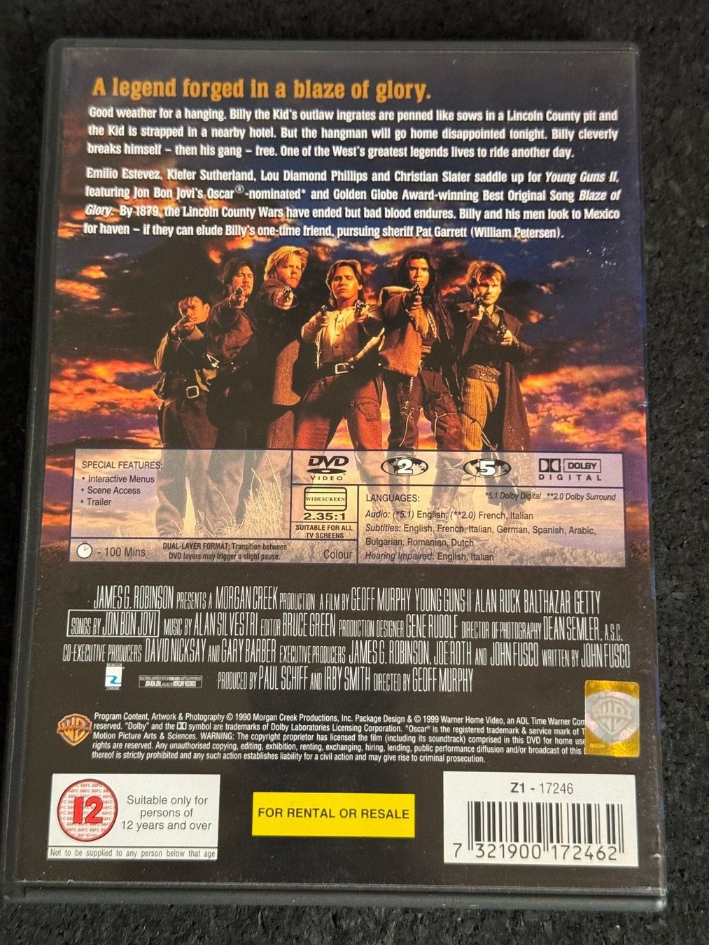 Tutti i DVDs: Young Guns 2 DVD EN/FR/IT – Usato da Fribourg venduto da tschjoly 1