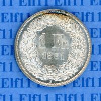 CHF___1.00 1861 -stgl 1 Franken