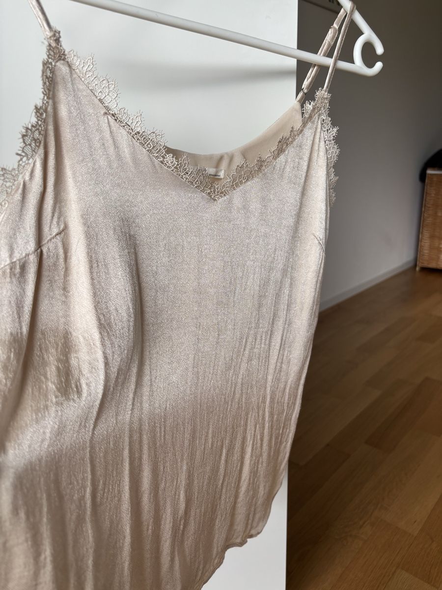 Top: Anthropologie Spitzentop champagne gold – Usato da Winkel venduto da Zimtguetzli 2