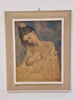 Reproduktion Picasso "Mutter mit Kind" Druck gerahmt, 1905