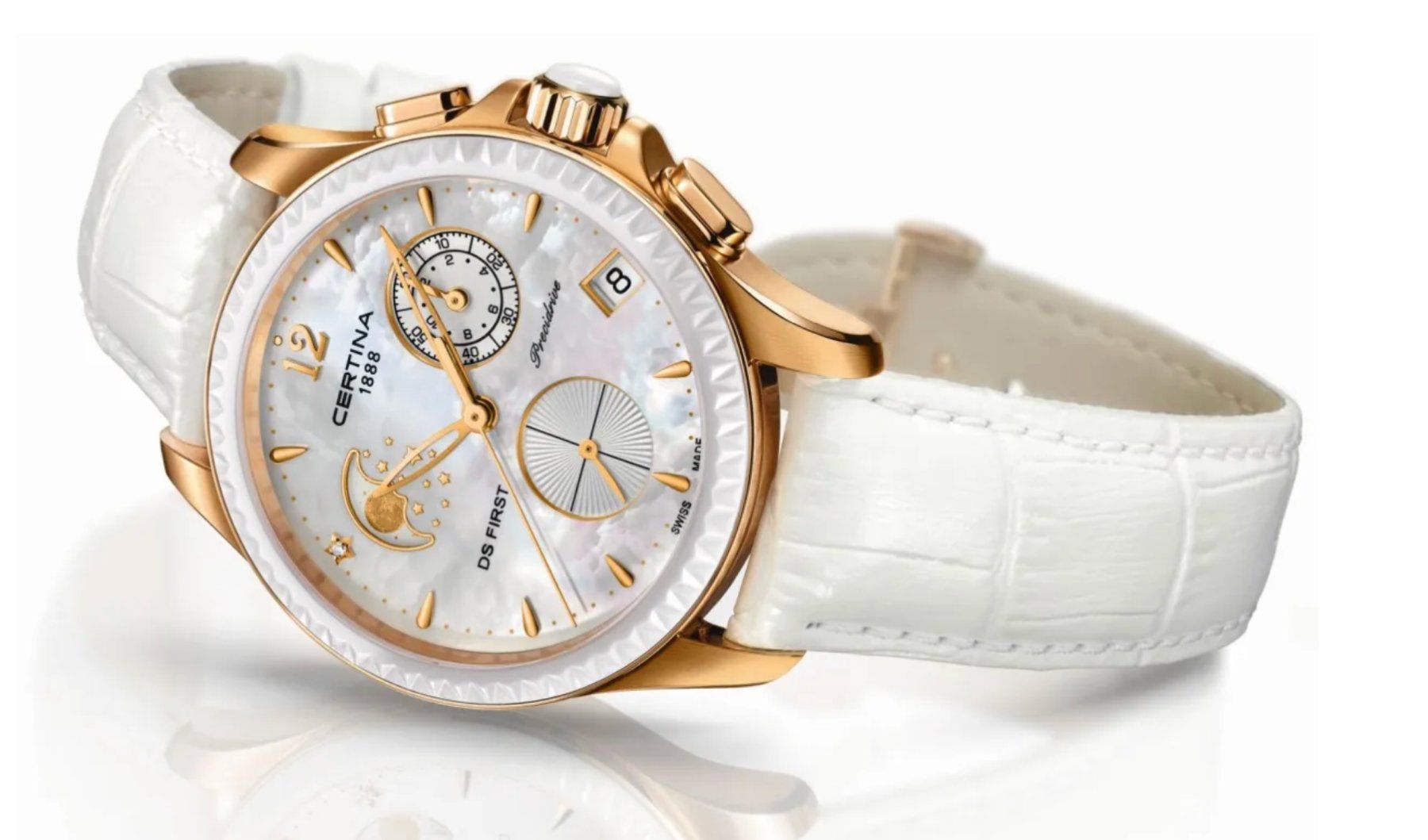 Certina Orologi: Certina DS First Lady Moonphase Chronograph – Nuovo e nell'imballaggio originale da Lausanne venduto da lei_7czh