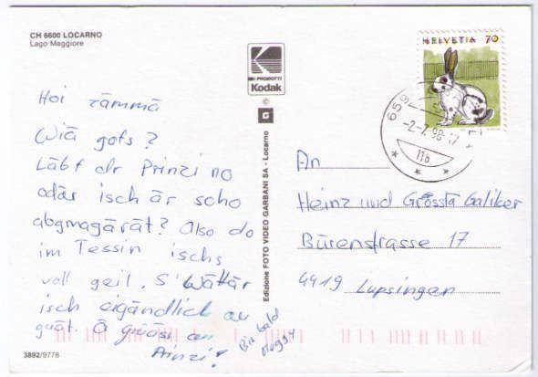 Ansichtskarten: Locarno – Gebraucht aus Binningen von Mountainrider 1