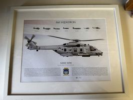 Helikopter Bild mit Rahmen 