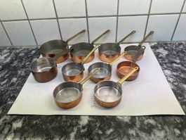 Kupferpfannen für Kinderkochherd.